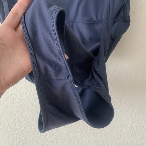 Aerie Swim One Piece High Leg Side Cut Out One Piece Swimsuit S Blue Low Back - Picture 9 of 12